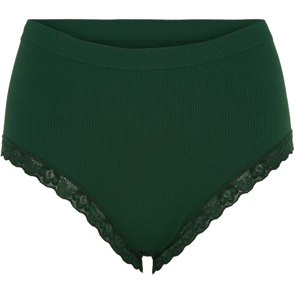 Microfiber T&S Feline rib midi Panties Panties Verde scuro
