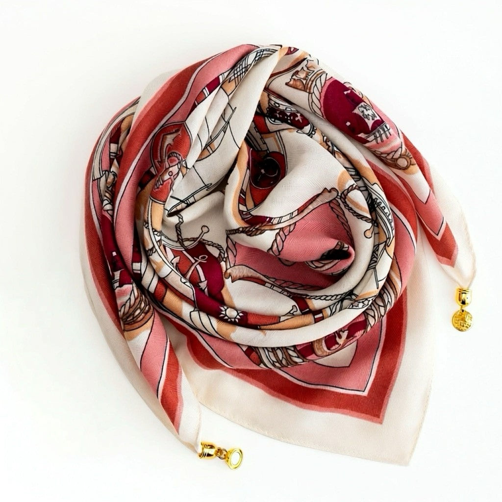 Scarf T&S Franny Jewelry Scarf Scarf Rose mix