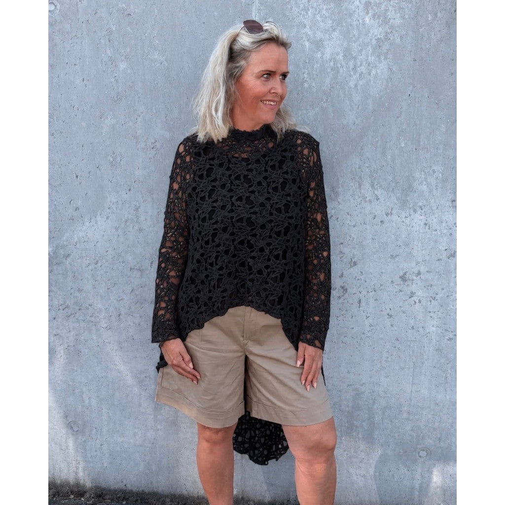 Clothing T&S Fresa Lace Tunic Tunic Black