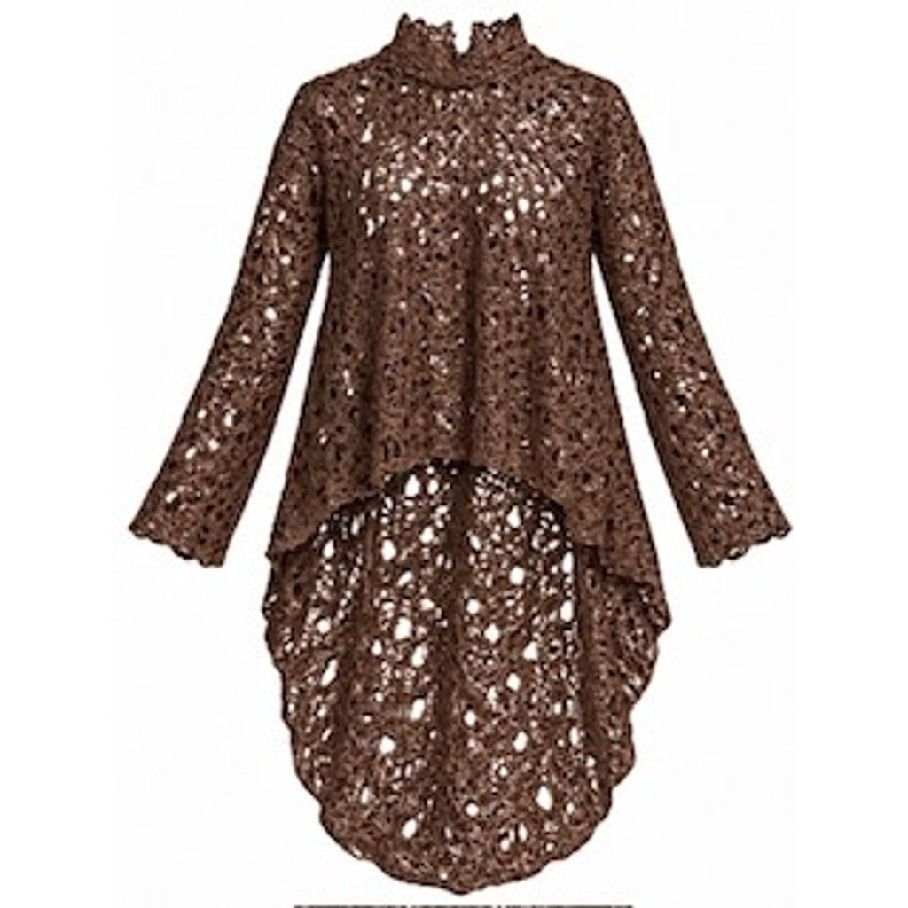 Clothing T&S Fresa Lace Tunic Tunic Brown