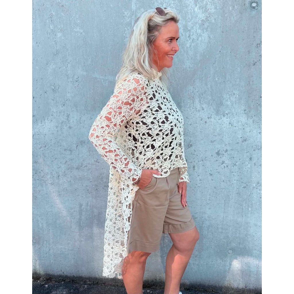 Clothing T&S Fresa Lace Tunic Tunic Off White