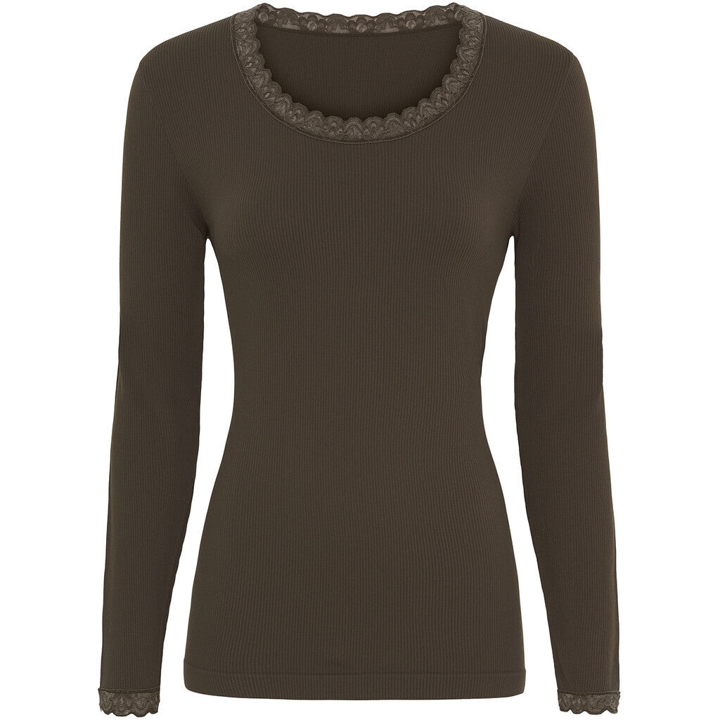 Microfiber T&S Frida T-shirt LS ONE PLUS T-shirt LS Caffe