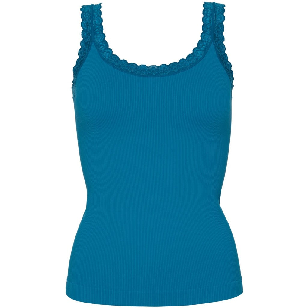 Microfiber T&S Frida rib Top Rib Top Petrolio