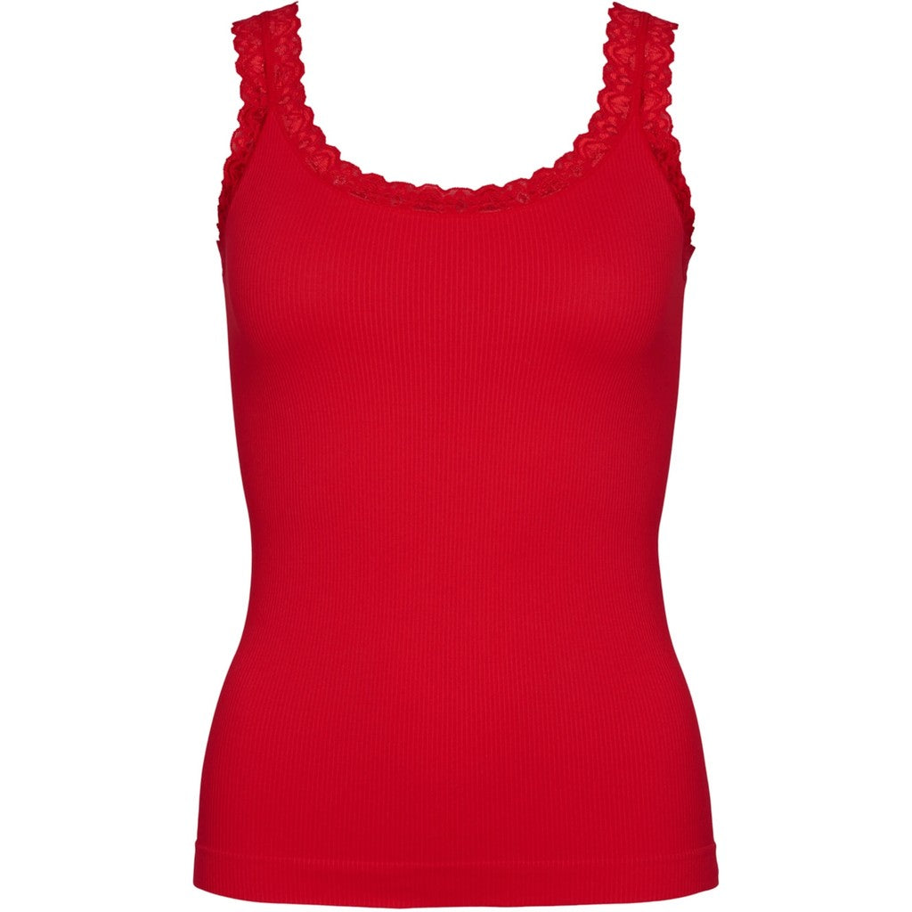 Microfiber T&S Frida rib Top Rib Top Rosso