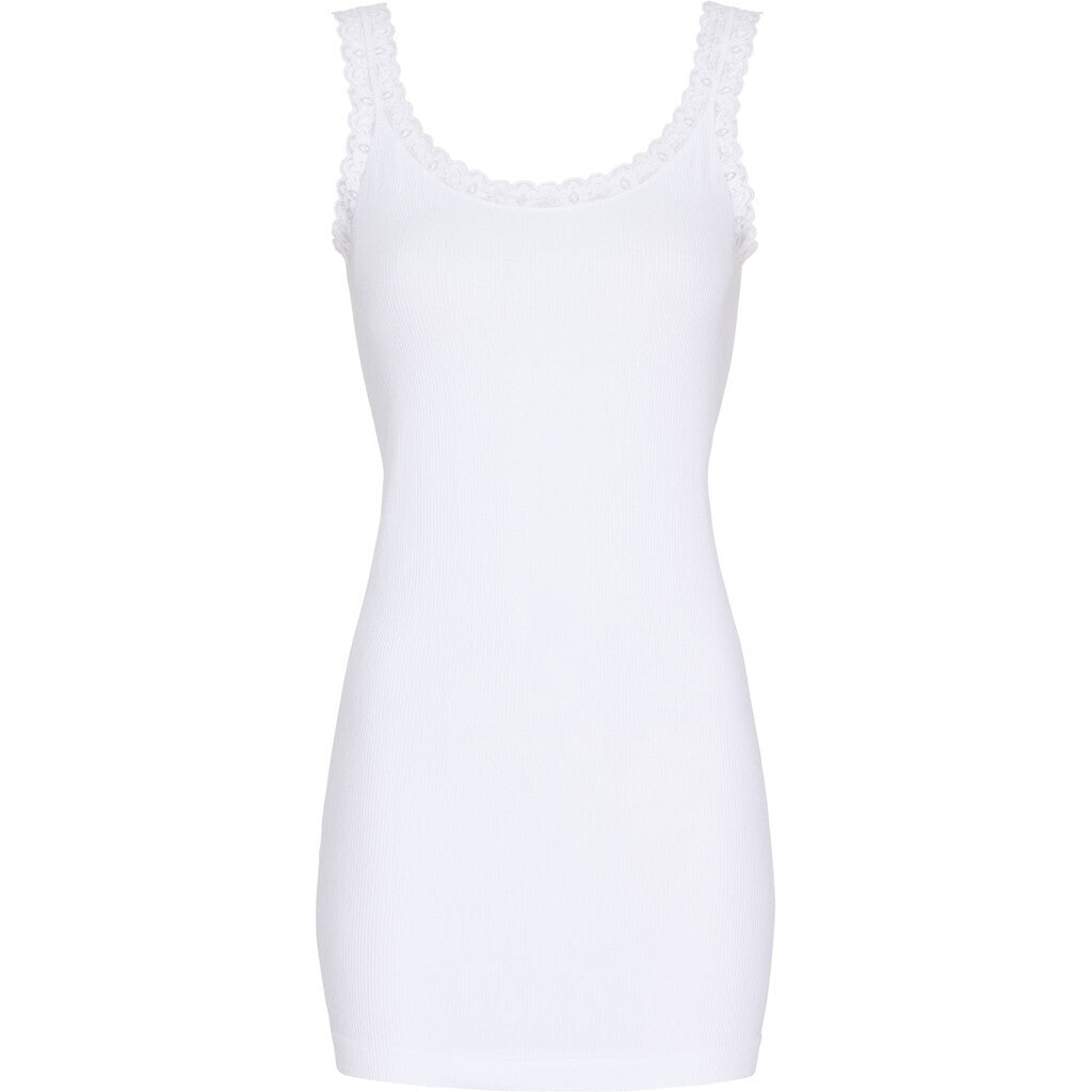 Microfiber T&S Frida rib Top Plus Rib Top Bianco
