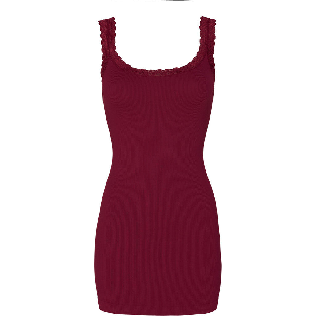 Microfiber T&S Frida rib Top Plus Rib Top Bordo