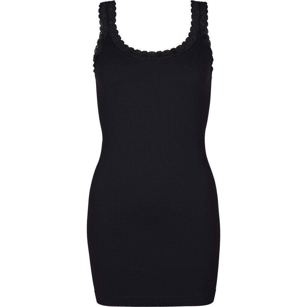 Microfiber T&S Frida rib Top Plus Rib Top Nero