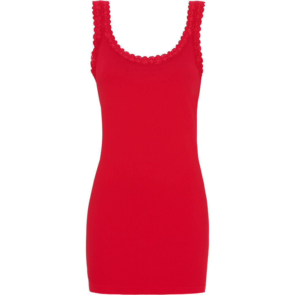 Microfiber T&S Frida rib Top Plus Rib Top Rosso