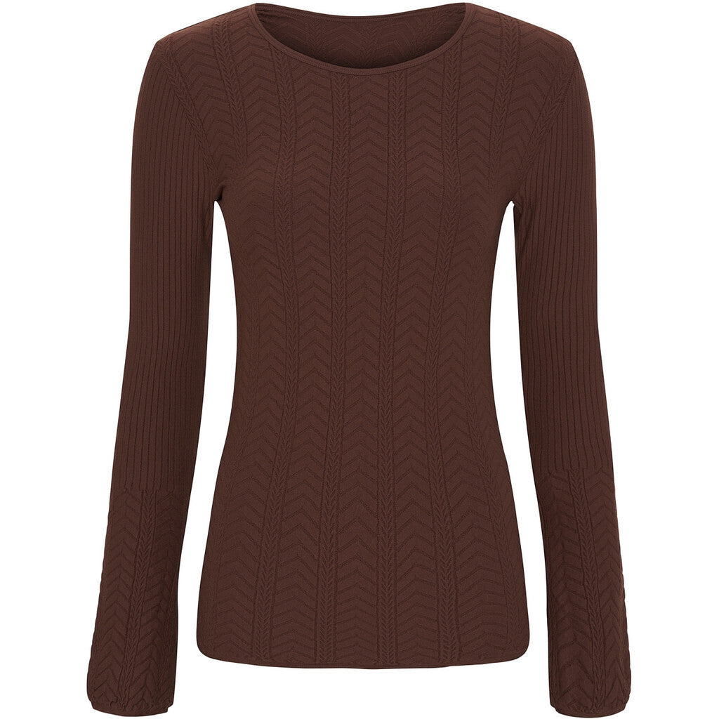 Microfiber T&S Fryd Blouse LS Blouse Cioccolato