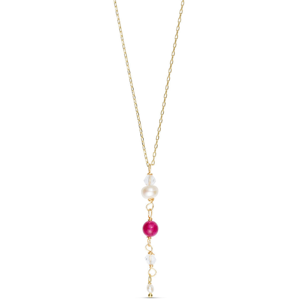 Jewelry T&S Georgia Necklace Necklace Pink chalcedony