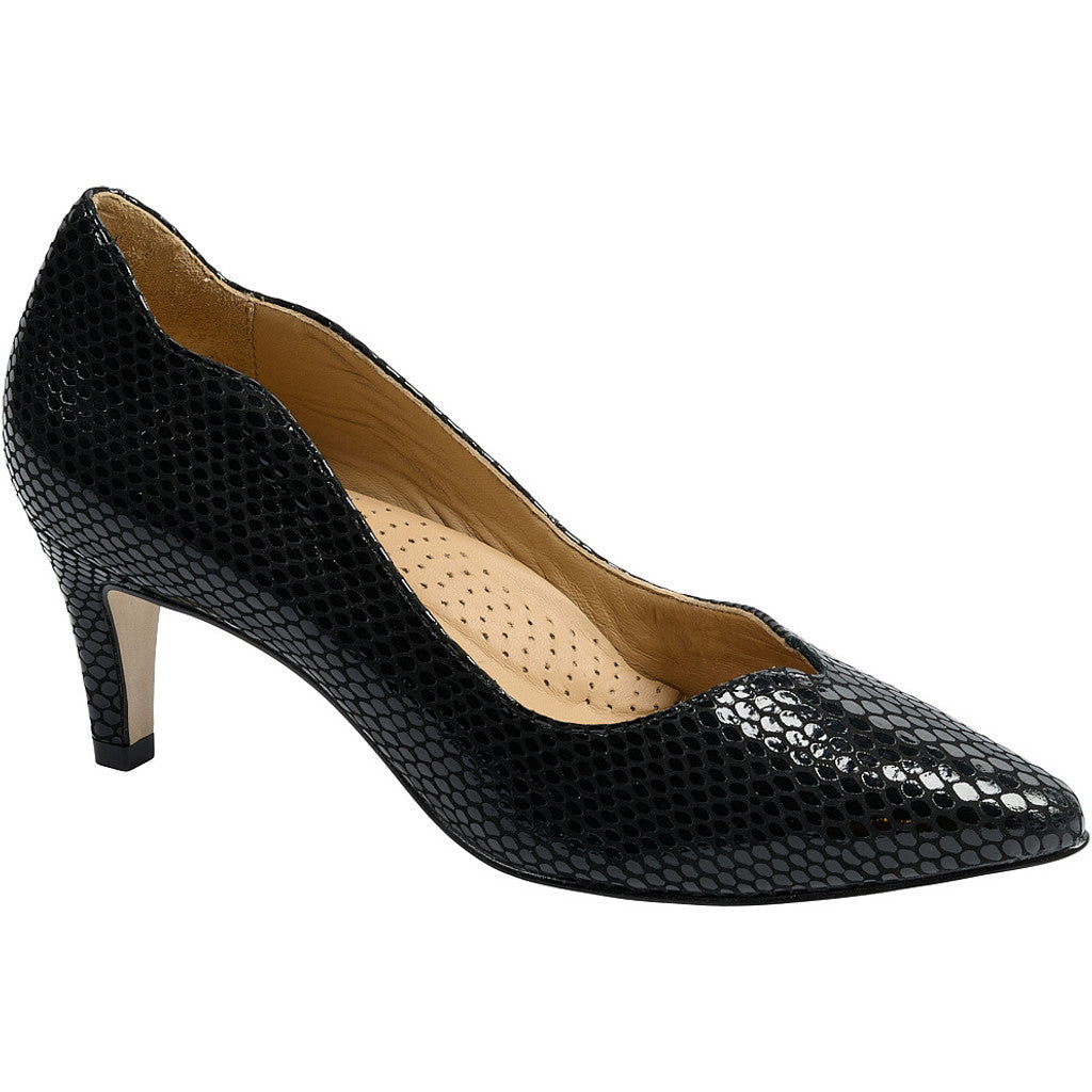 Footwear T&S Gloria lav sort pyton Pumps Black pyton