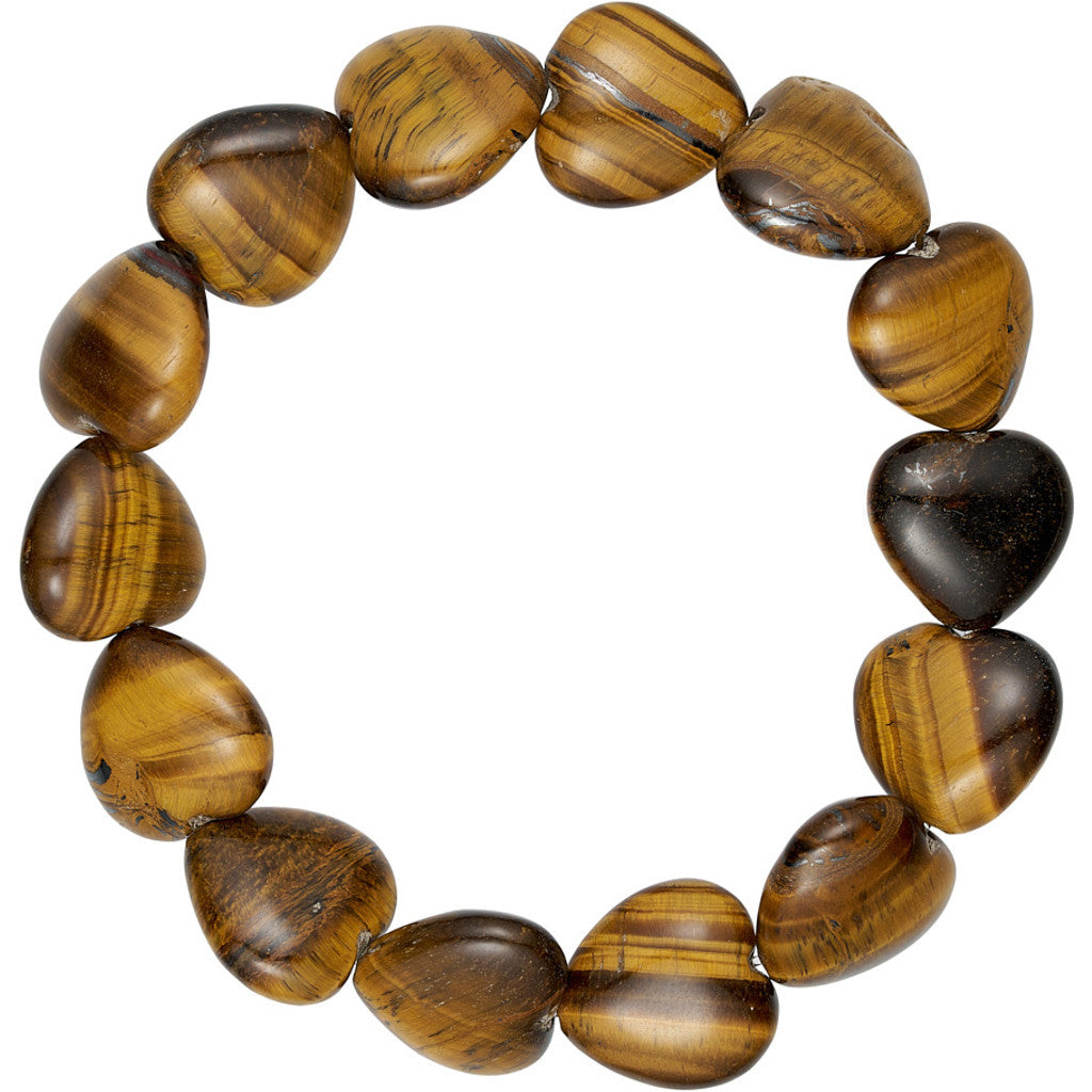 Jewelry T&S Heart Stone bracelet Bracelet Yellow tiger Eye