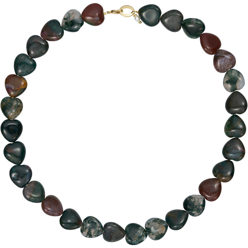 Jewelry T&S Heart Stone necklace Necklace Indian agat