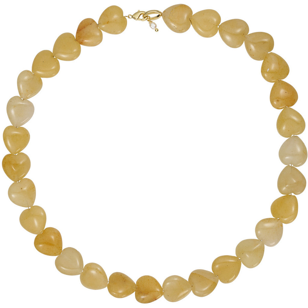 Jewelry T&S Heart Stone necklace Necklace Jade yellow