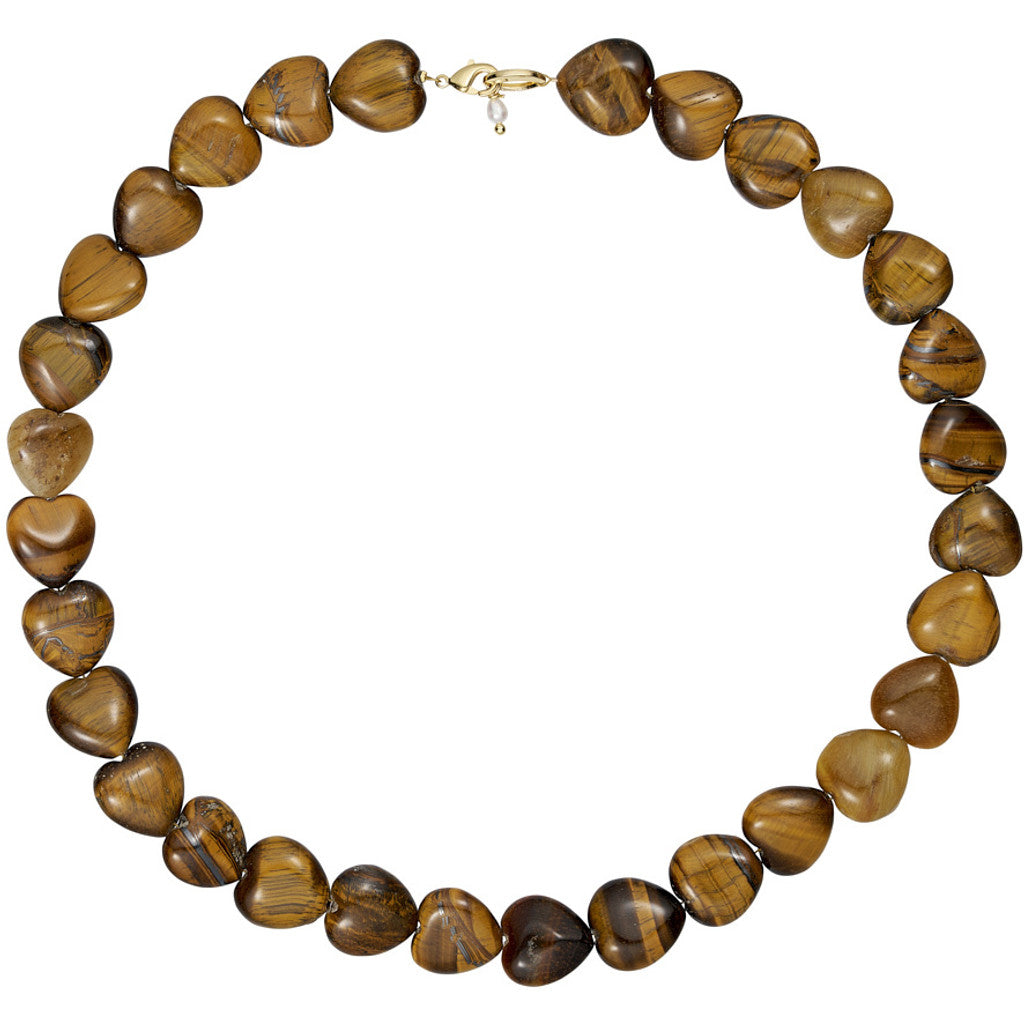 Jewelry T&S Heart Stone necklace Necklace Yellow tiger Eye