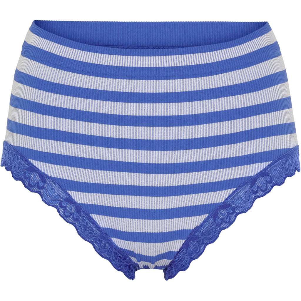 Microfiber T&S ISA stripe rib midi panties lace Panties Alaska-bianco