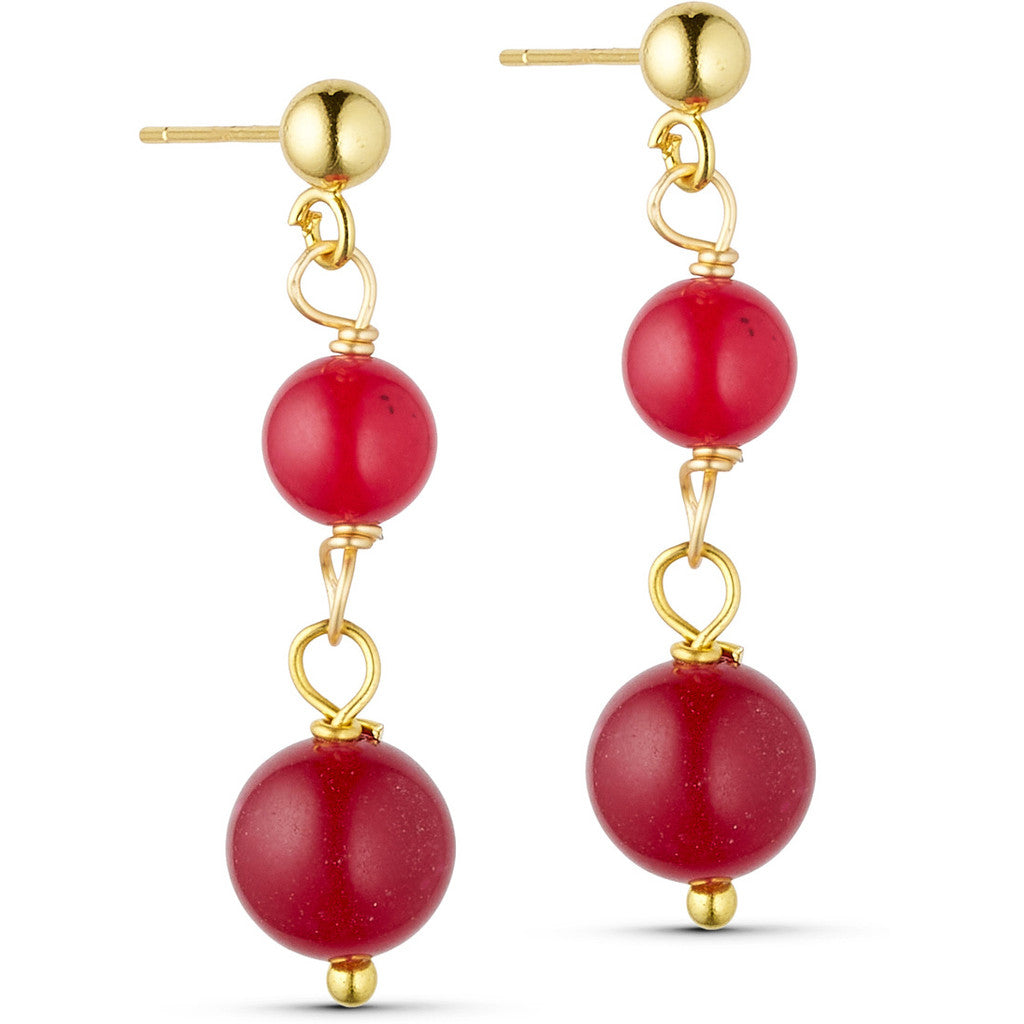 Jewelry T&S Jackie 2-stone Earring Earring Wine ruby