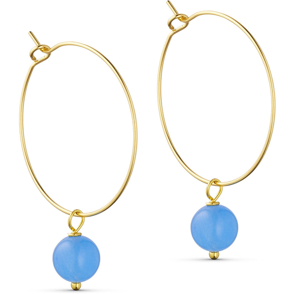 Jewelry T&S Jackie Hoop Earring Earring Alaska blue Chalcedony