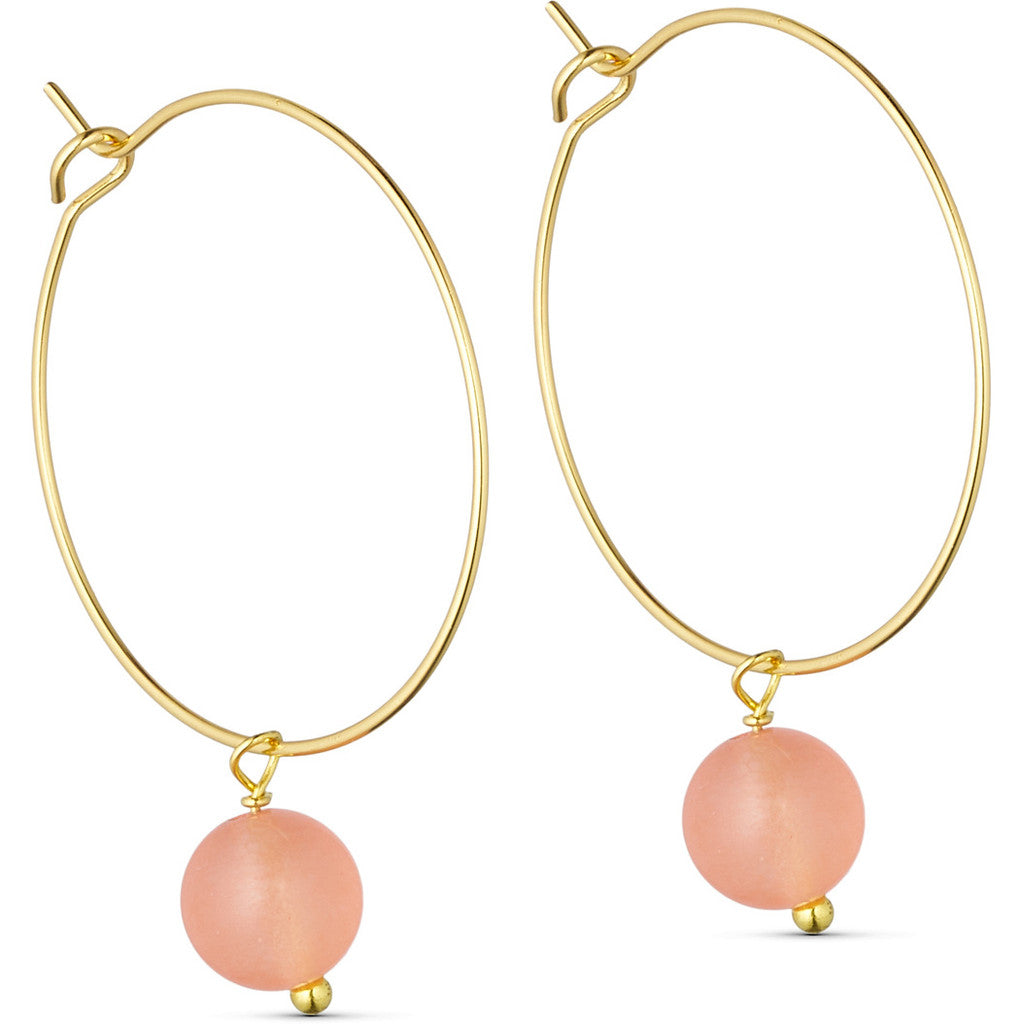 Jewelry T&S Jackie Hoop Earring Earring Apricot chalcedony