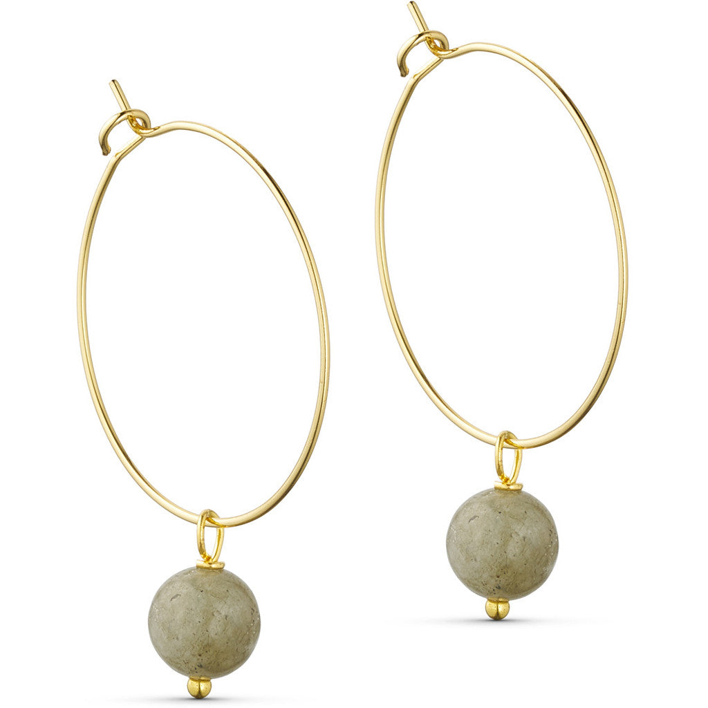 Jewelry T&S Jackie Hoop Earring Earring Kaki labradorite