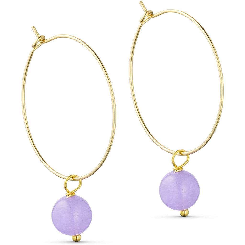 Jewelry T&S Jackie Hoop Earring Earring Purple chalcedony