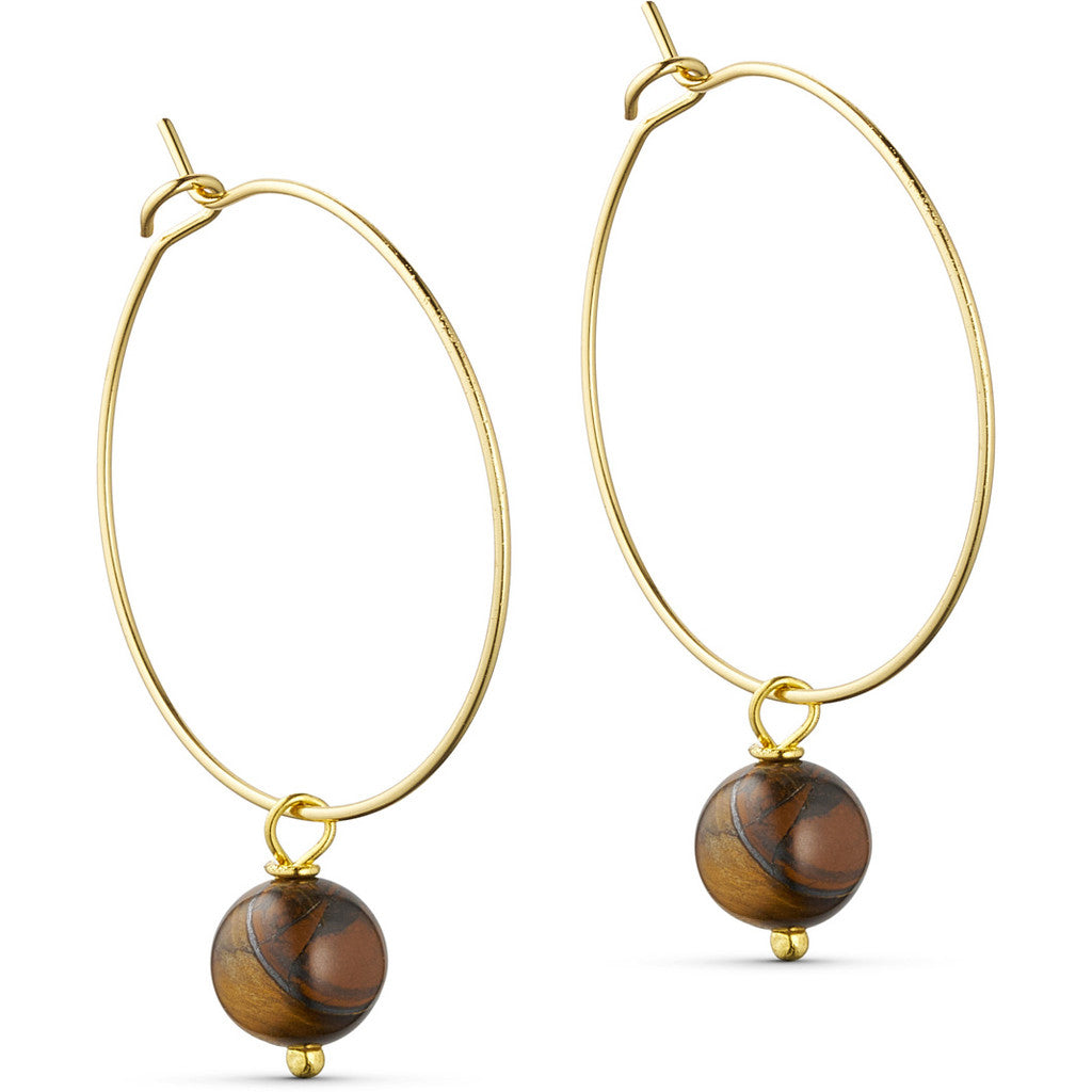 Jewelry T&S Jackie Hoop Earring Earring Yellow tiger Eye