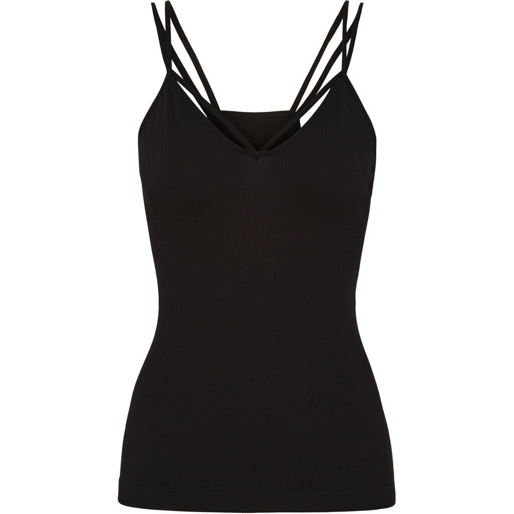 Microfiber T&S Jennifer top Rib Top Nero