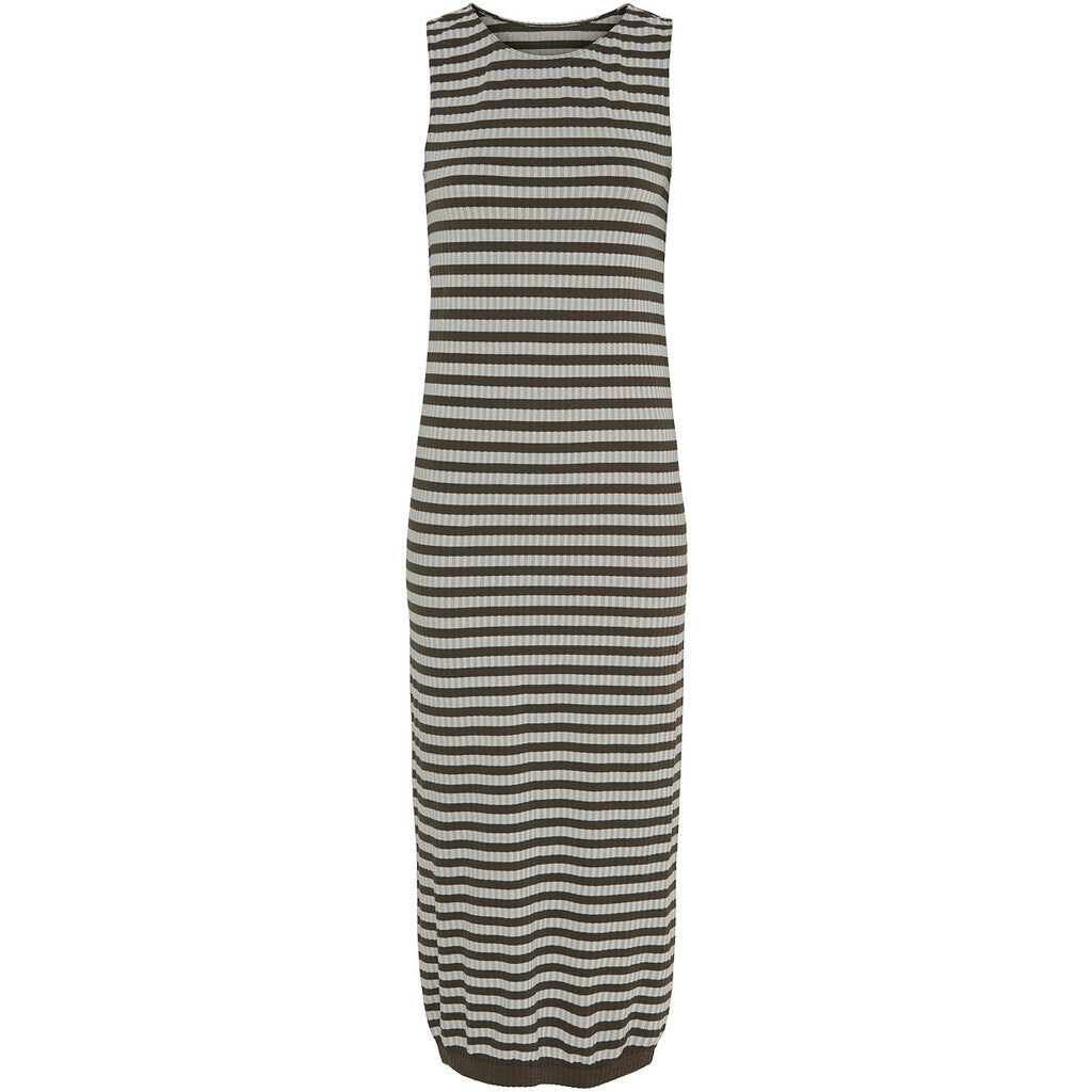 Microfiber T&S Joy dress Stripe Dress Caffè-bianco