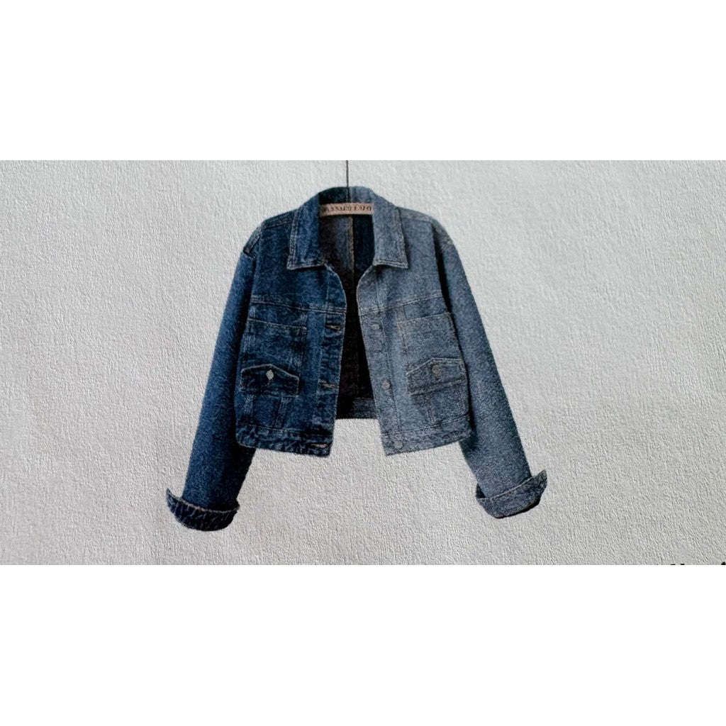 Clothing T&S Kellie Reverse Denim Jacket Jacket Blue