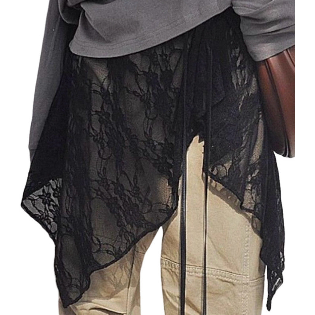 Scarf T&S Lace Wrap Skirt Chap Scarf Black