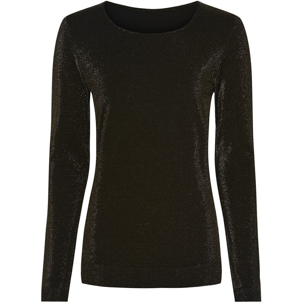 Microfiber T&S Las Vegas glitter blouse LS Blouse Nero-Oro