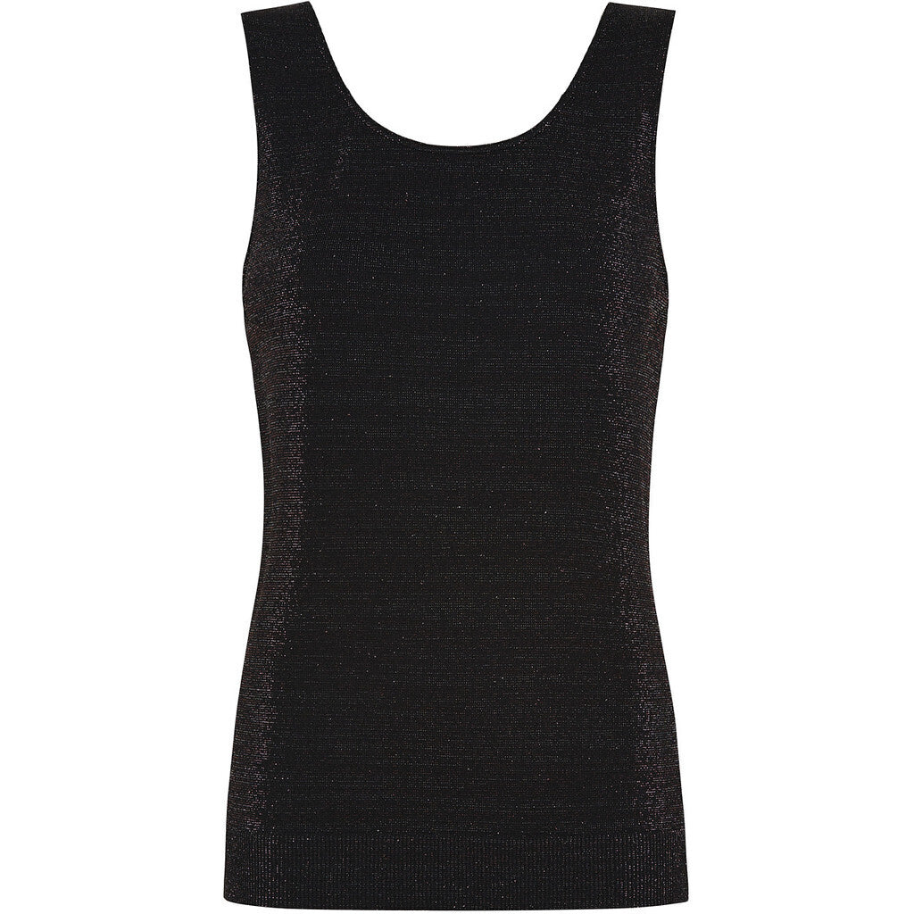 Microfiber T&S Las Vegas glitter tank top Tank top Nero-Argento