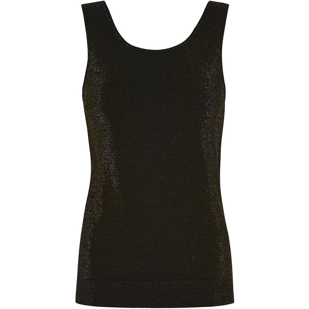 Microfiber T&S Las Vegas glitter tank top Tank top Nero-Oro