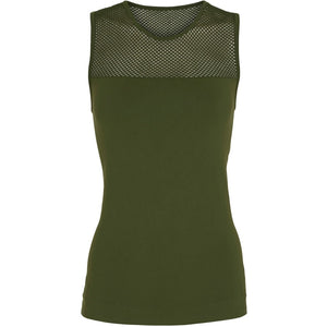 Microfiber T&S Lea mesh Top Tank top Verde militare