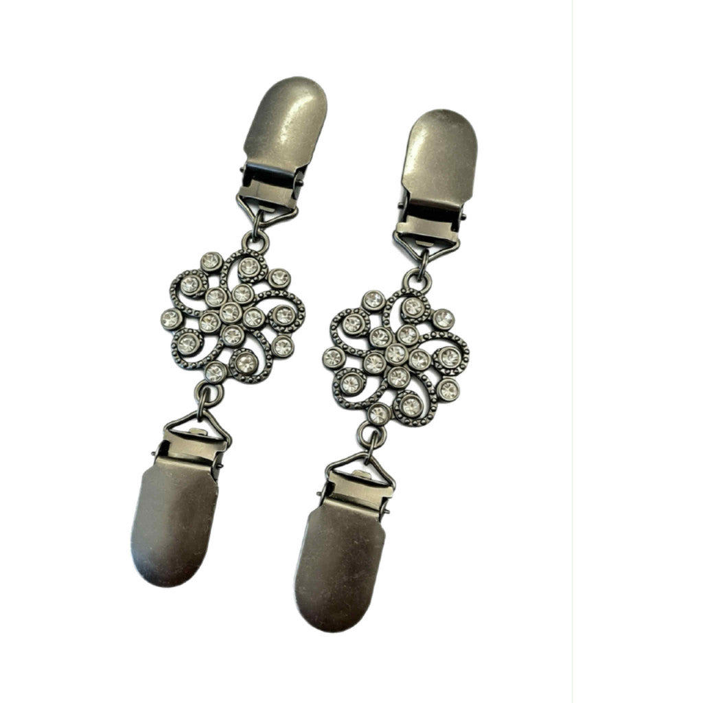 Jewelry T&S Clothing Clips Lilo 2 pcs Clothing Clips Silver