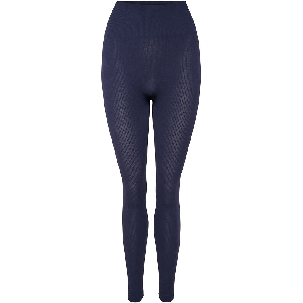 Microfiber T&S Linea rib Legging HW Leggings Blu