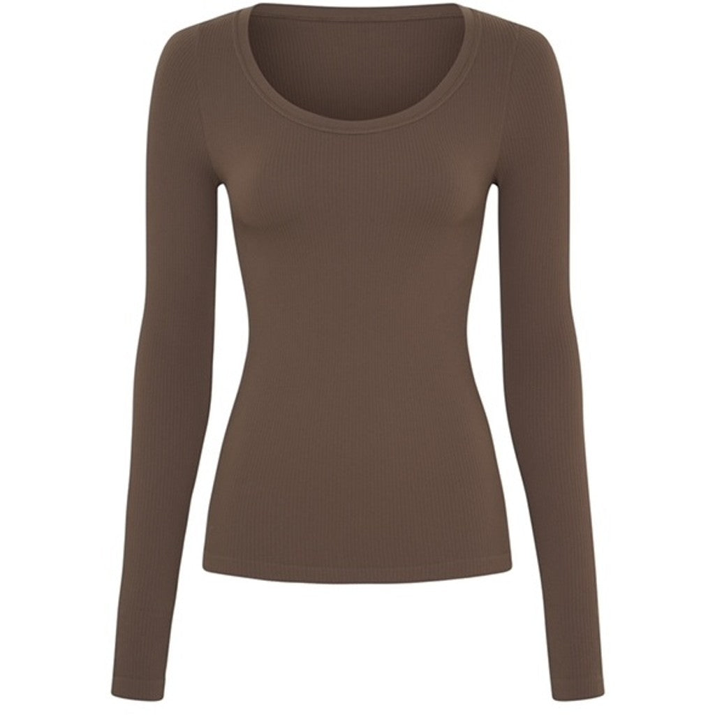 Microfiber T&S Linea rib T-shirt LS Top LS Noce