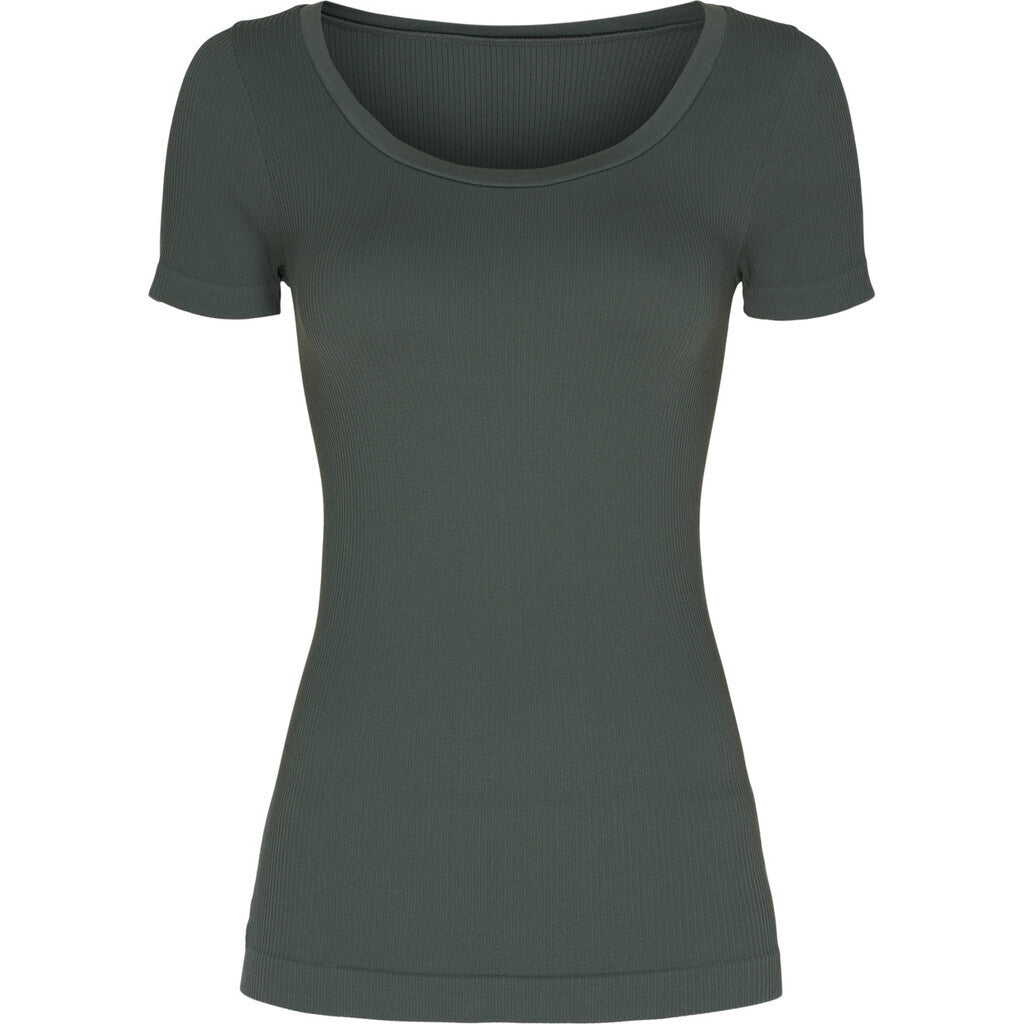 Microfiber T&S Linea rib T-shirt SS T-shirt SS Oliva