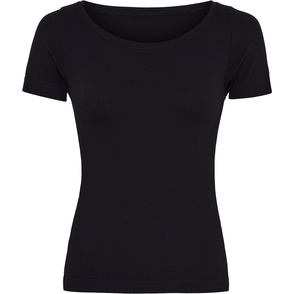 Microfiber T&S Linea rib T-shirt SS NEW T-shirt SS Nero