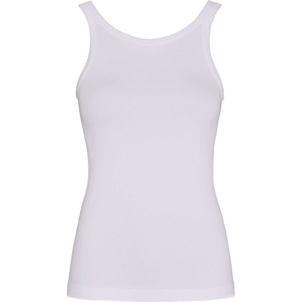 Microfiber T&S Lone rib tank Top Tank top Bianco