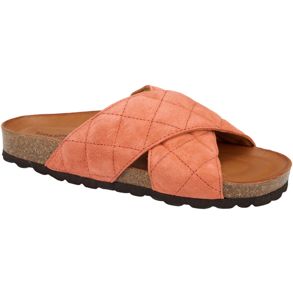 Footwear T&S Maise quilt CORAL-BROWN Sandals Coral