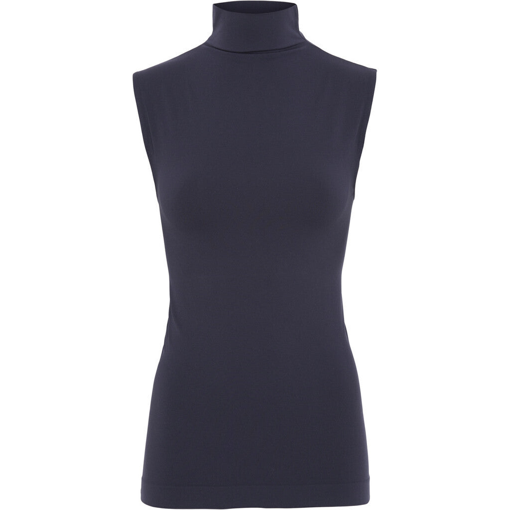 Microfiber T&S Maja turtle Top Turtleneck Blu