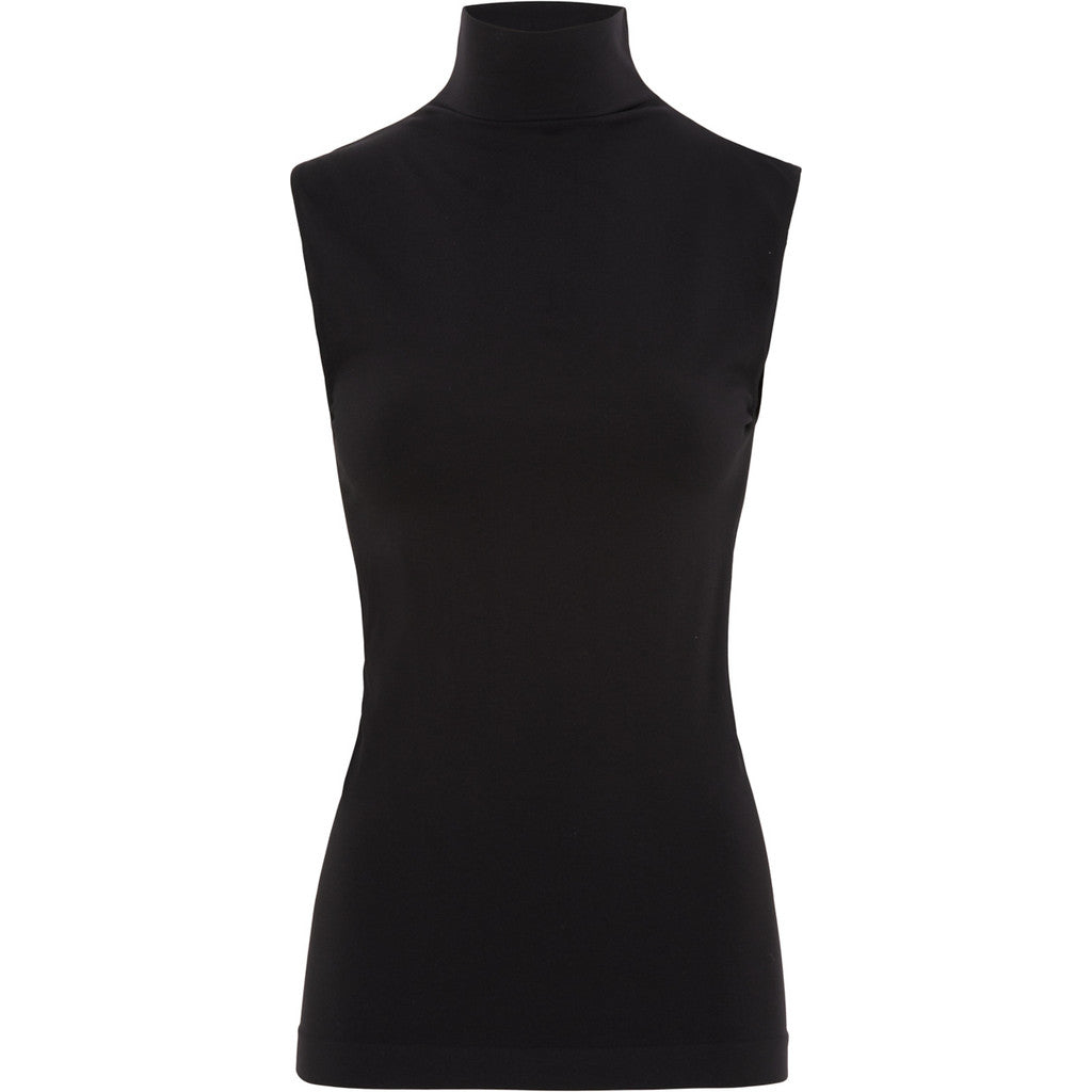 Microfiber T&S Maja turtle Top Turtleneck Nero
