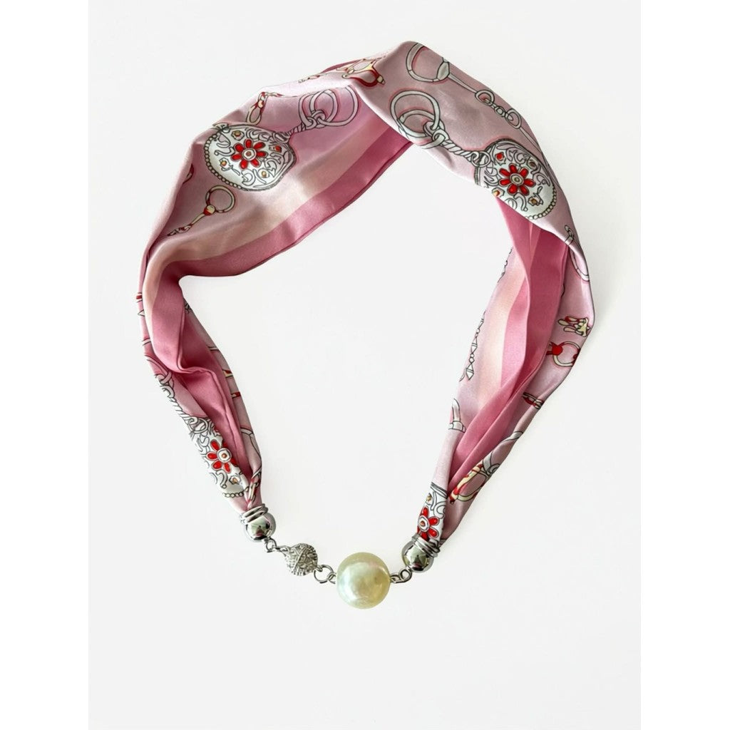 Scarf T&S Mariann Scarf Magnetic Closing Pearl Scarf Dot