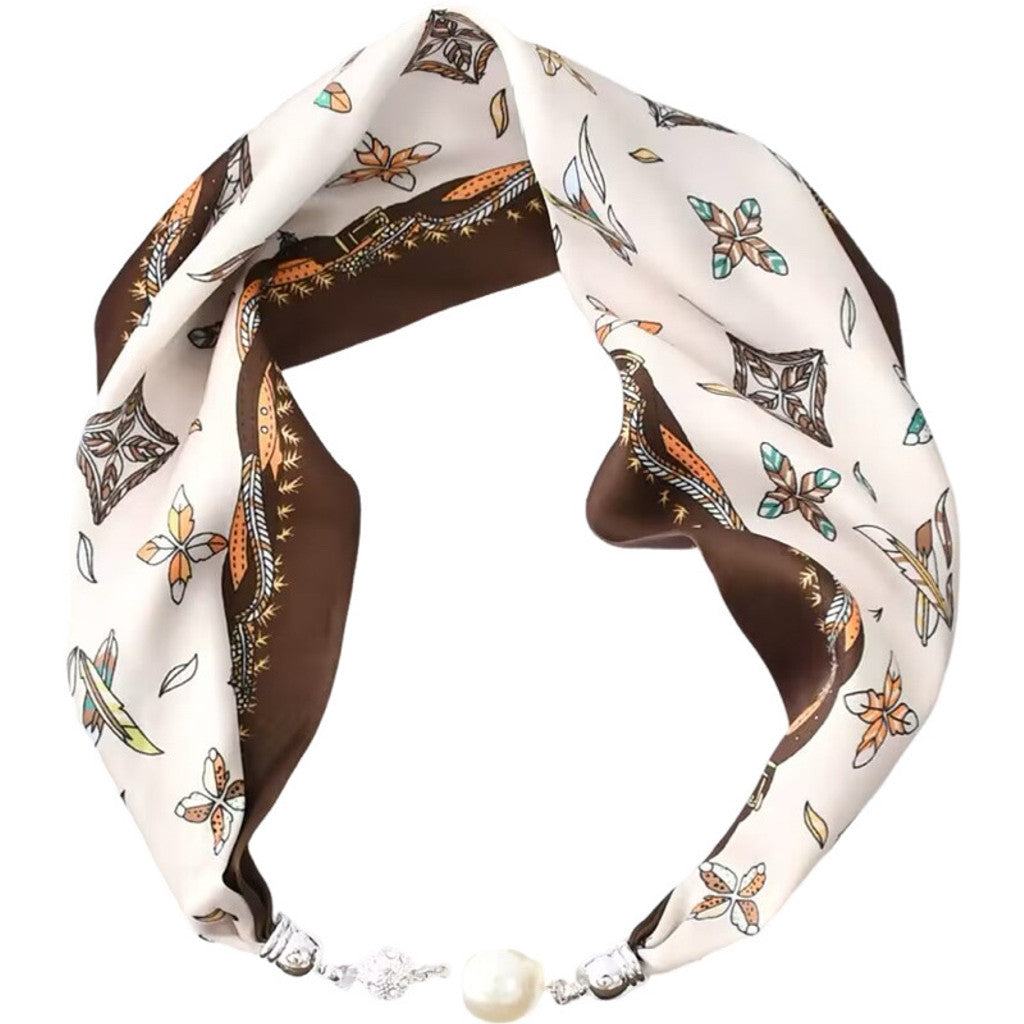 Scarf T&S Mariann Scarf Magnetic Closing Pearl Scarf Figures