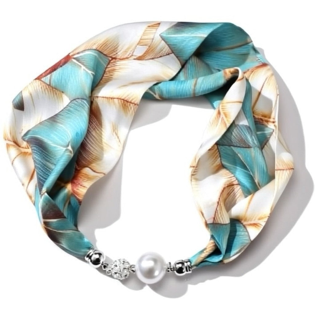 Scarf T&S Mariann Scarf Magnetic Closing Pearl Scarf Multi 3