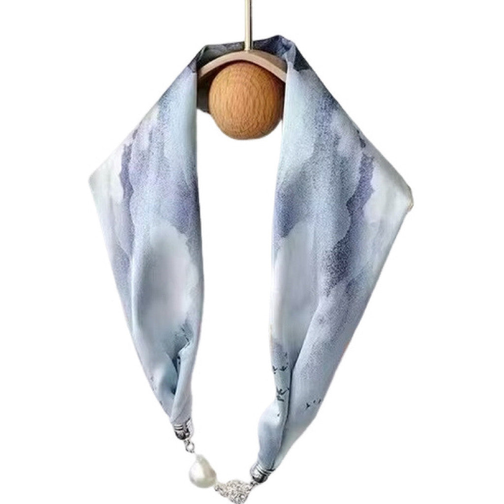 Scarf T&S Mariann Scarf Magnetic Closing Pearl Scarf Oceano