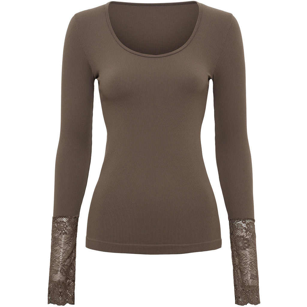 Microfiber T&S Mary Blouse Costina Lace LS T-shirt LS Noce