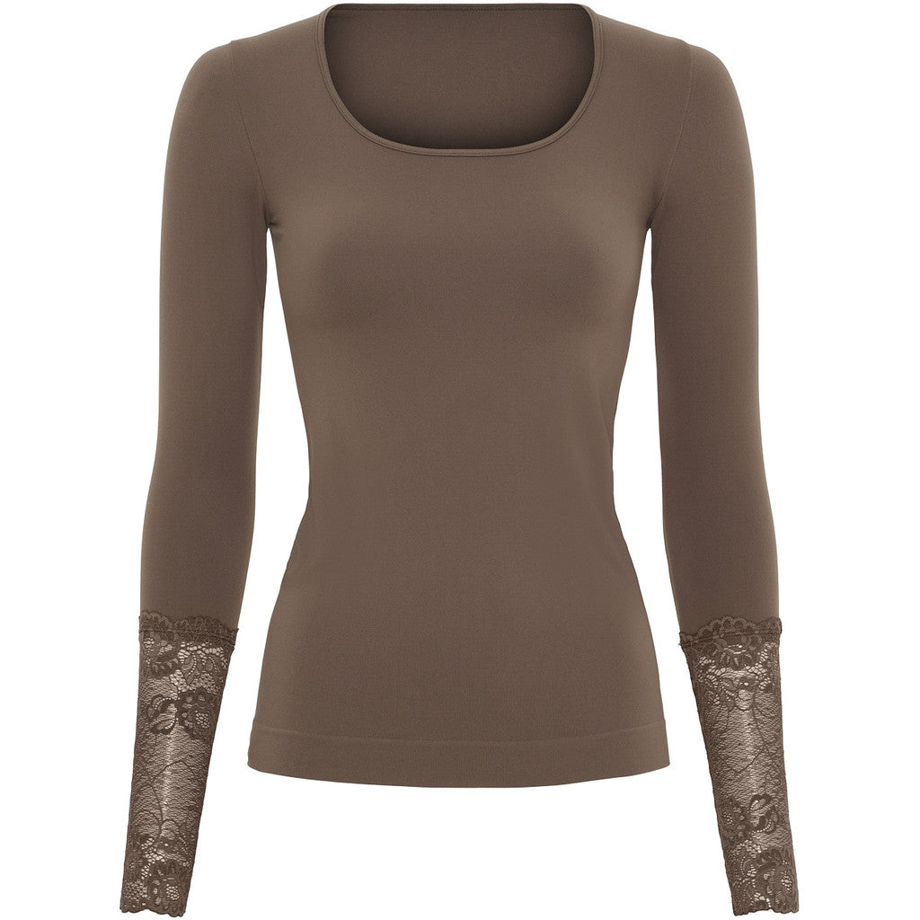 Microfiber T&S Mary Blouse lace LS Top LS Noce