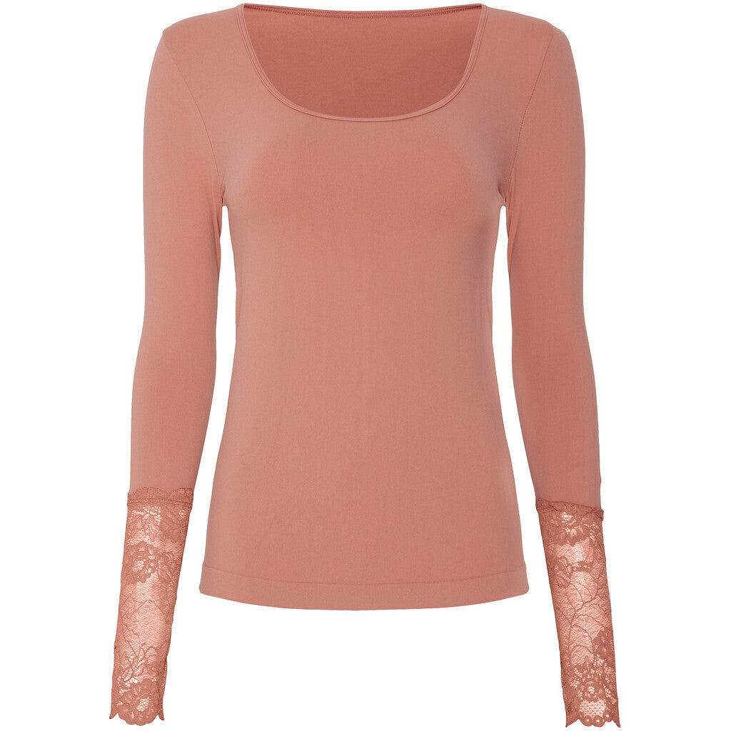 Microfiber T&S Mary Blouse lace LS Top LS Pesca
